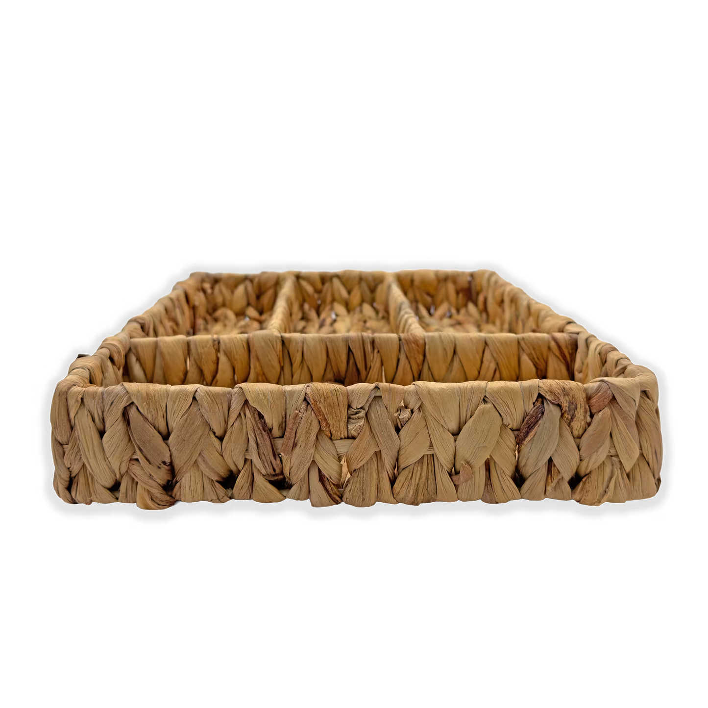 Organizador de Cubiertos Tejido en Fibras Naturales | Bandeja Artesanal para Cajón (Copia)