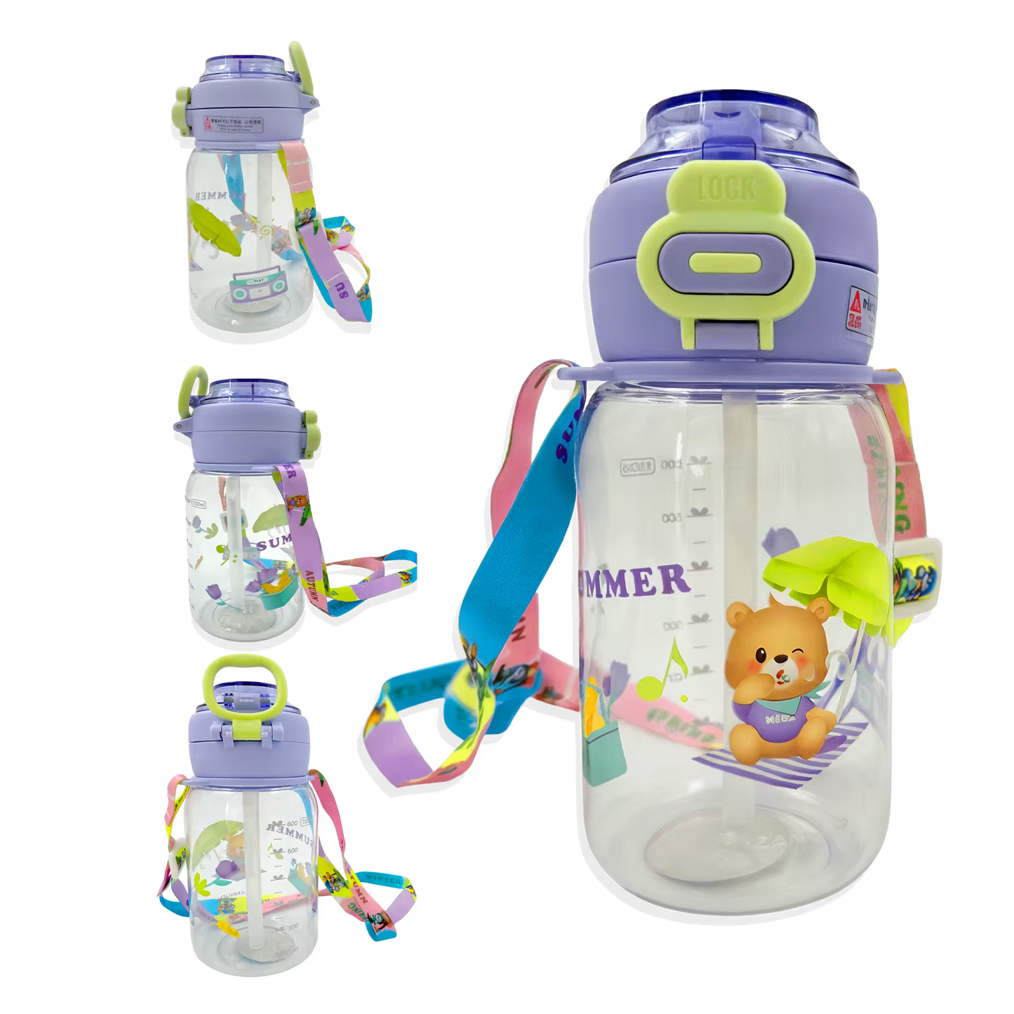 Termo Osos Estaciones 700 ml con Doble Sistema de Toma - Directo o con Pitillo