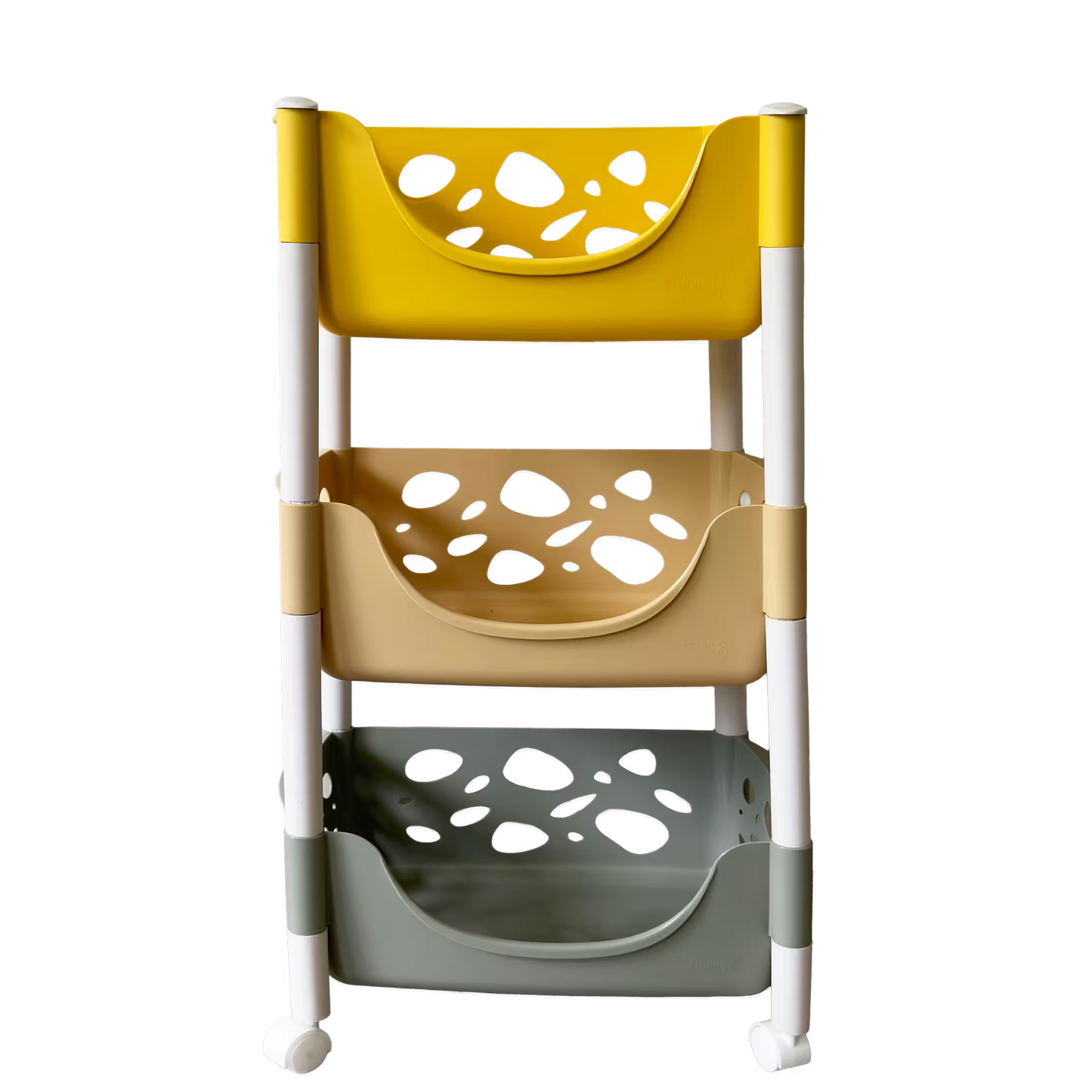 Canasta Organizadora con Ruedas 360° - 3 Niveles | Carrito de Almacenamiento Multiusos