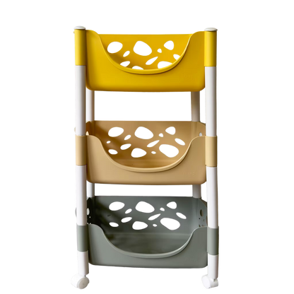 Canasta Organizadora con Ruedas 360° - 3 Niveles | Carrito de Almacenamiento Multiusos