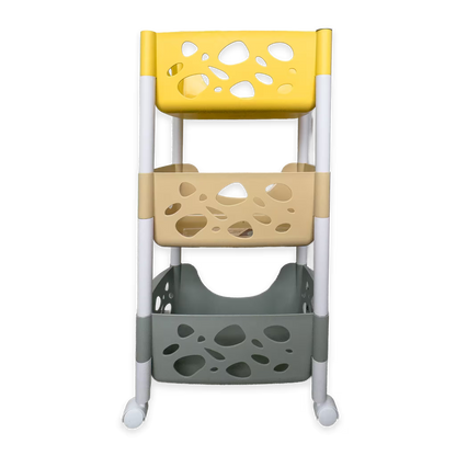 Canasta Organizadora con Ruedas 360° - 3 Niveles | Carrito de Almacenamiento Multiusos