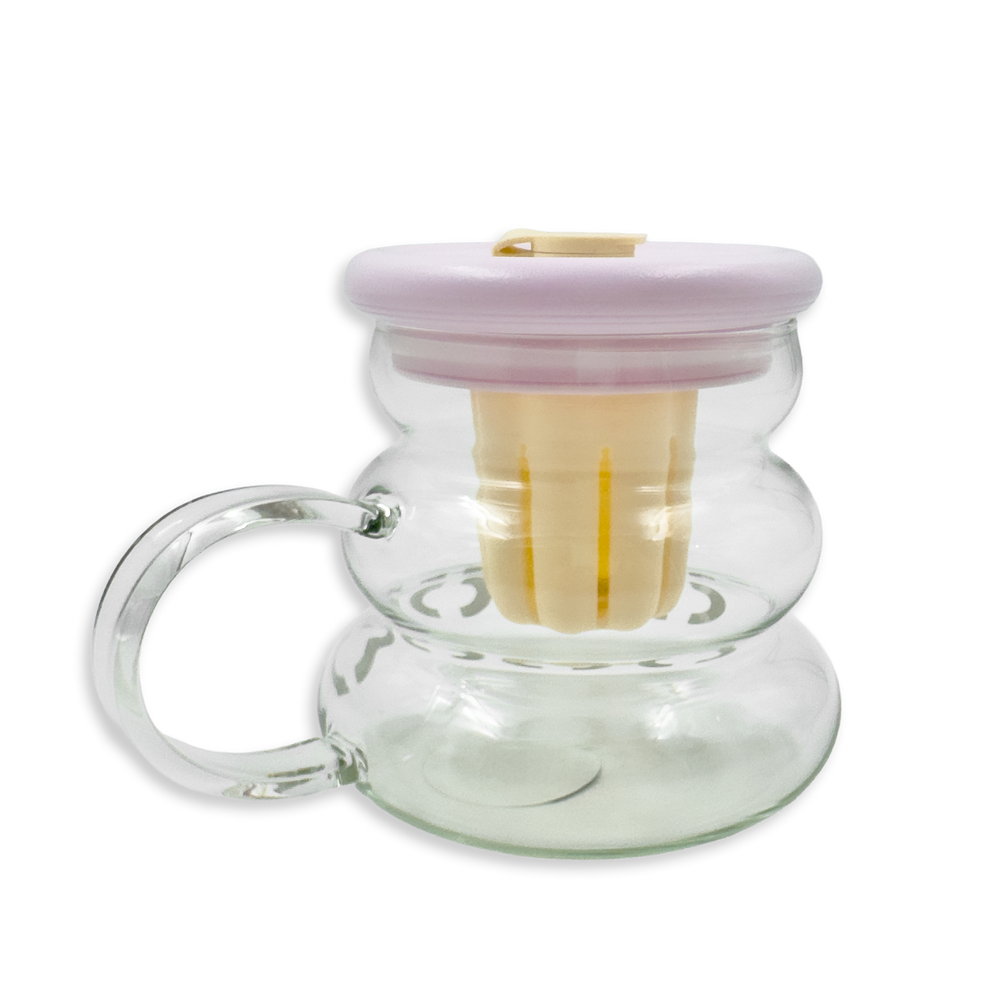 Vaso de Vidrio XL 800ml con Infusor, Tapa y Pitillo - Vidrio Reforzado