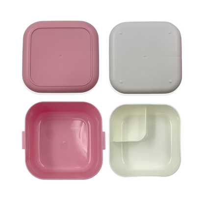 Lonchera con Cierre Hermético de 2 Compartimentos - 700 ml + Accesorios