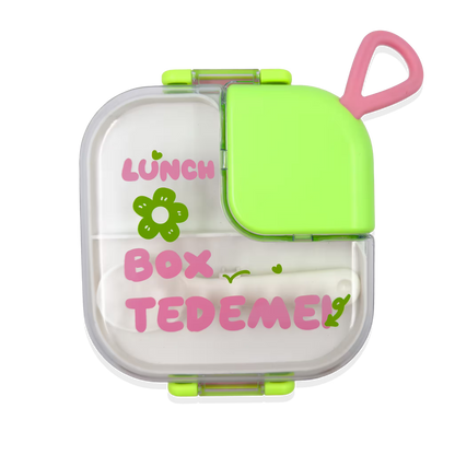 Lonchera con Cierre Hermético de 2 Compartimentos - 700 ml + Accesorios