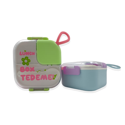 Lonchera con Cierre Hermético de 2 Compartimentos - 700 ml + Accesorios