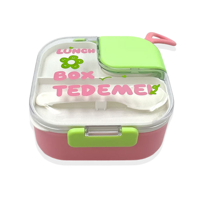 Lonchera con Cierre Hermético de 2 Compartimentos - 700 ml + Accesorios