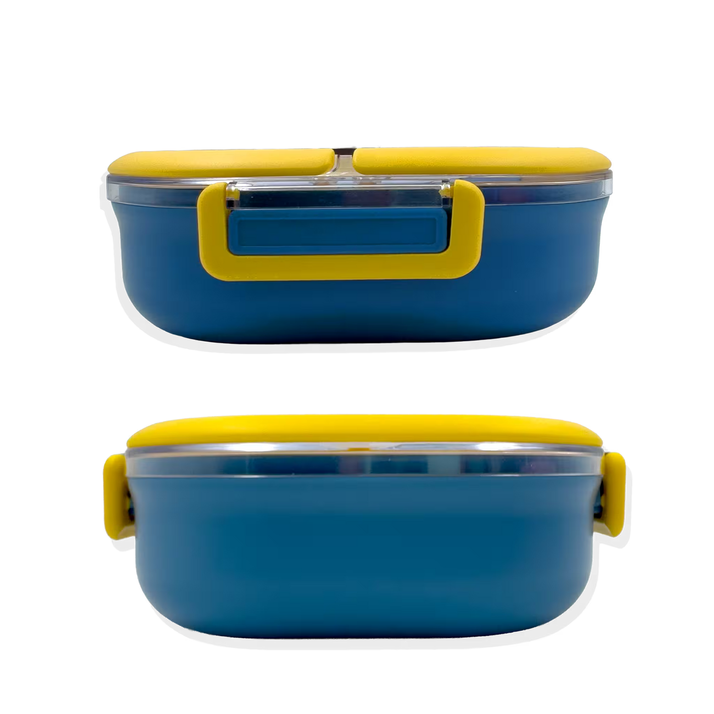 Lonchera Diseño Conejo y Pato en Acrílico - 3 Compartimentos con Cubiertos Incluidos