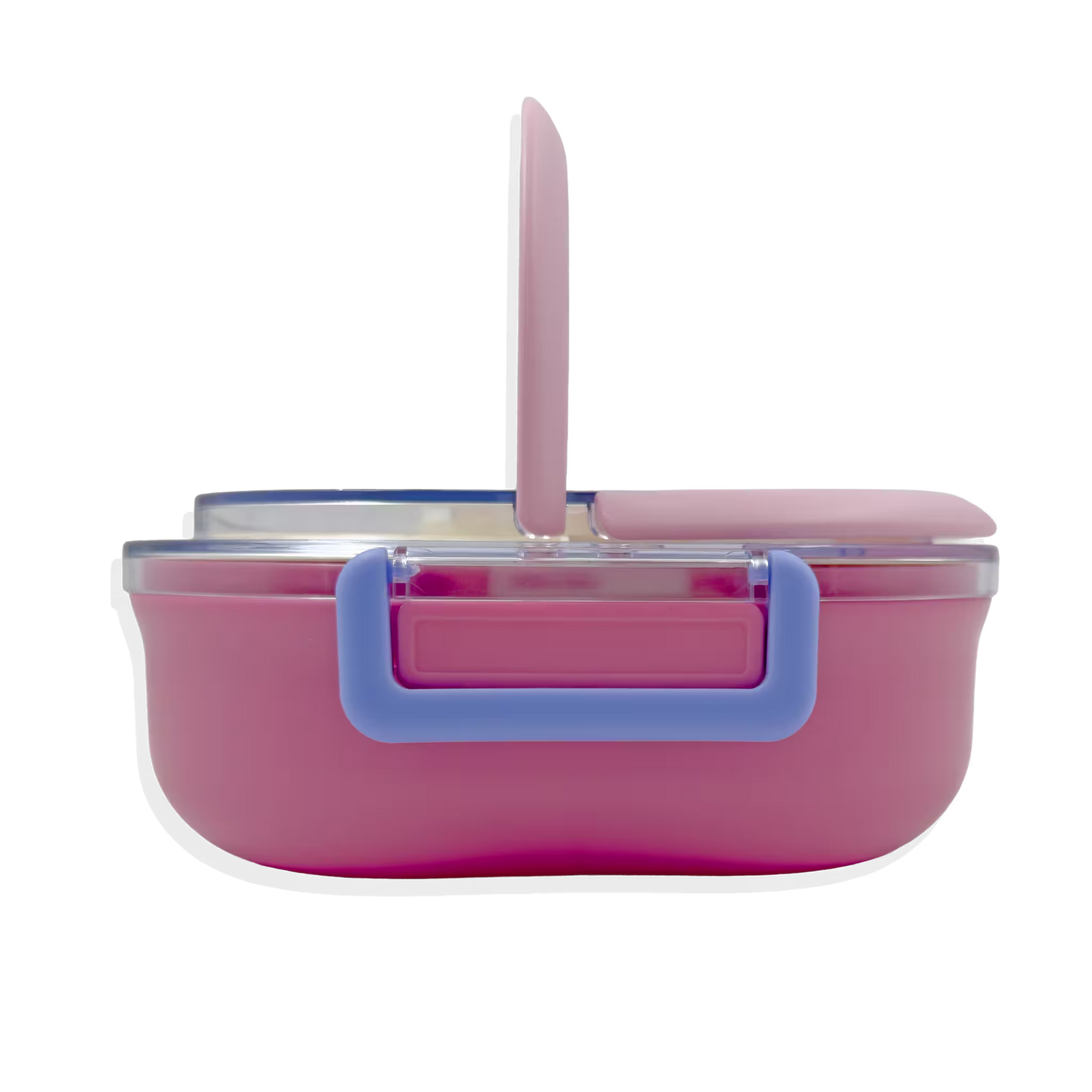 Lonchera Diseño Conejo y Pato en Acrílico - 3 Compartimentos con Cubiertos Incluidos