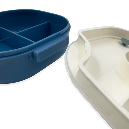 Lonchera Diseño Conejo y Pato en Acrílico - 3 Compartimentos con Cubiertos Incluidos