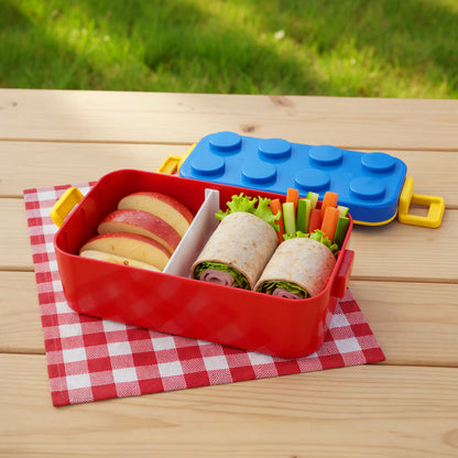 Lonchera Tipo Lego con Compartimentos Deslizables - 550ml.