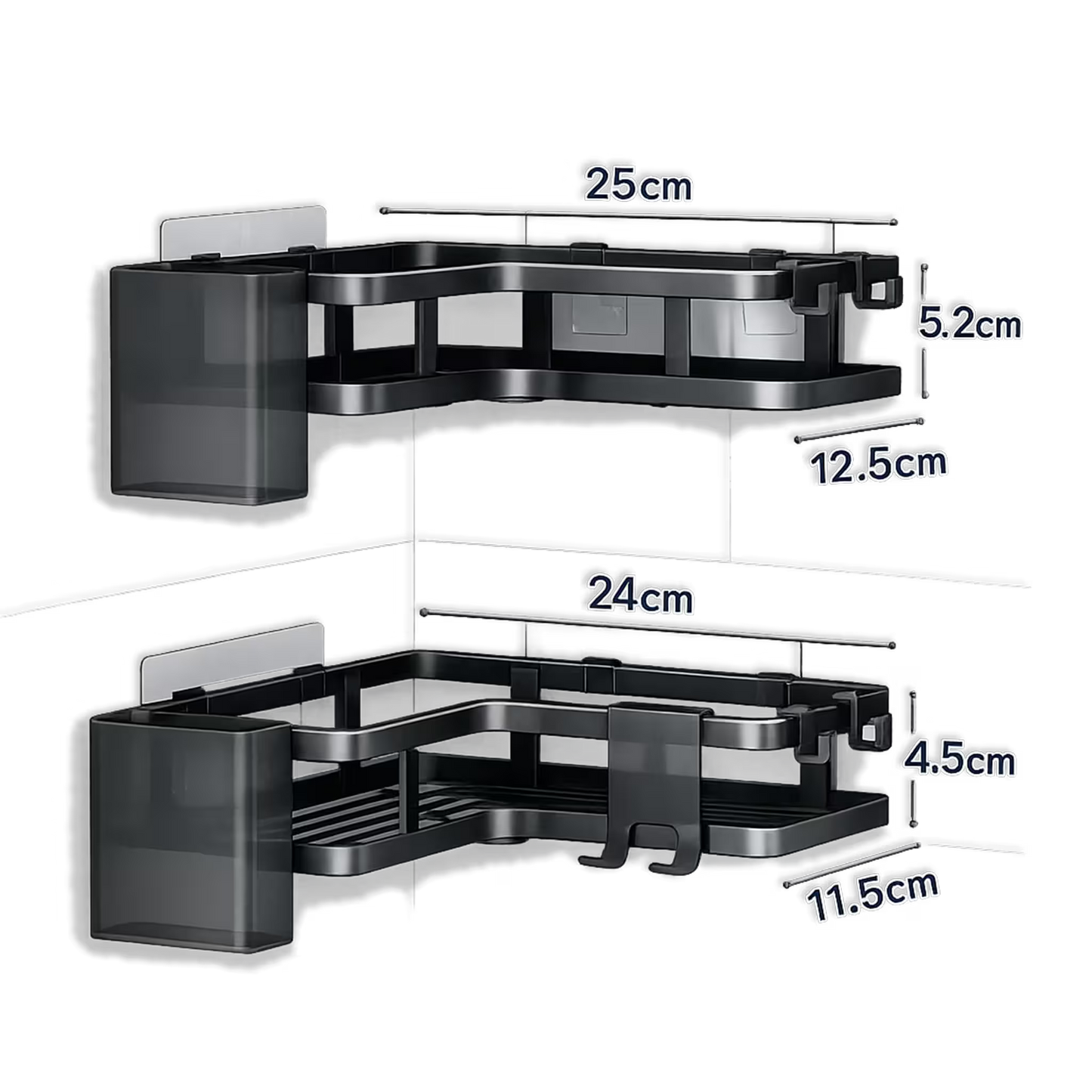 Organizador de Ducha Esquinero| Diseño Minimalista Sin Taladro