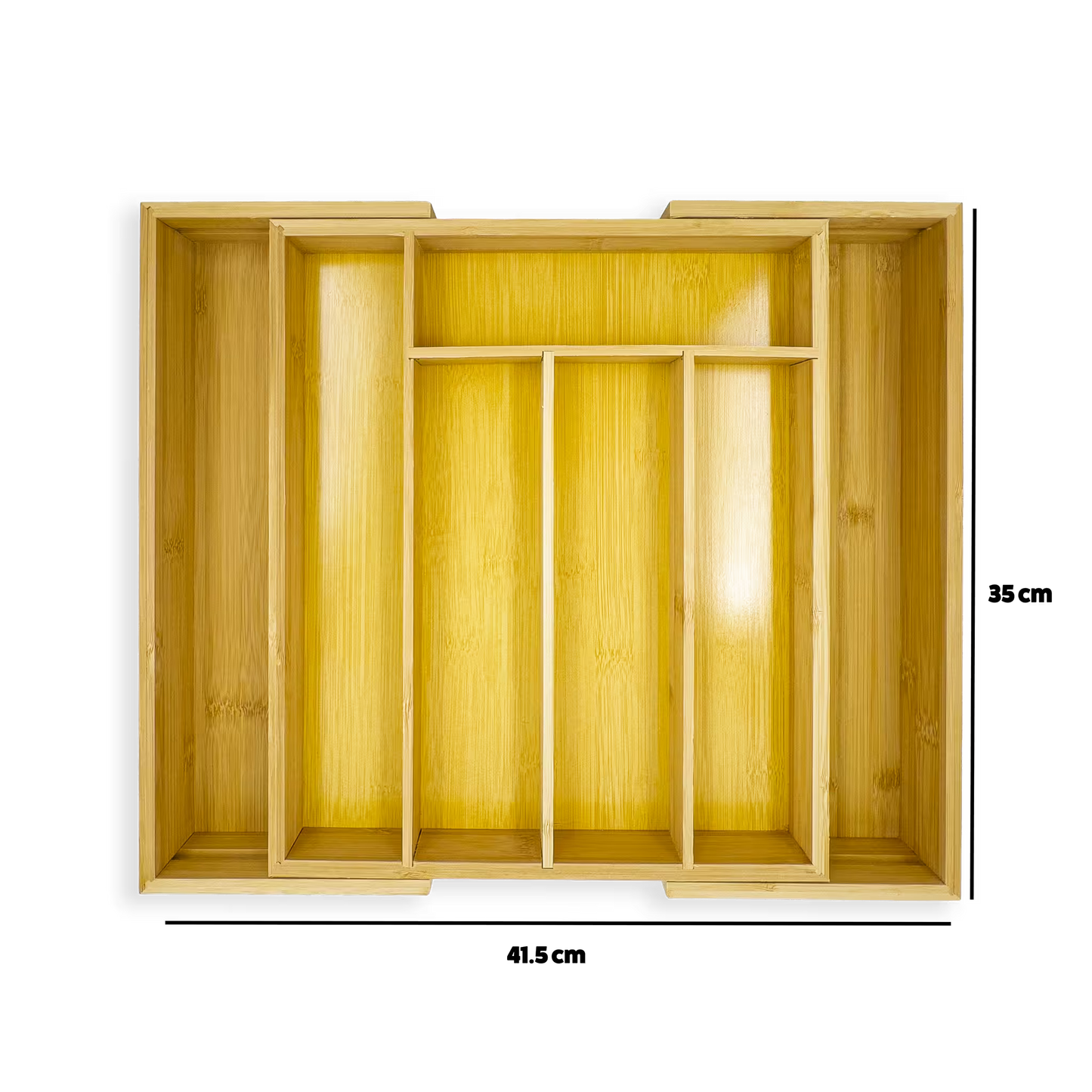 Organizador de Cubiertos Expansible en Bambú | Bandeja Ajustable para Cajón