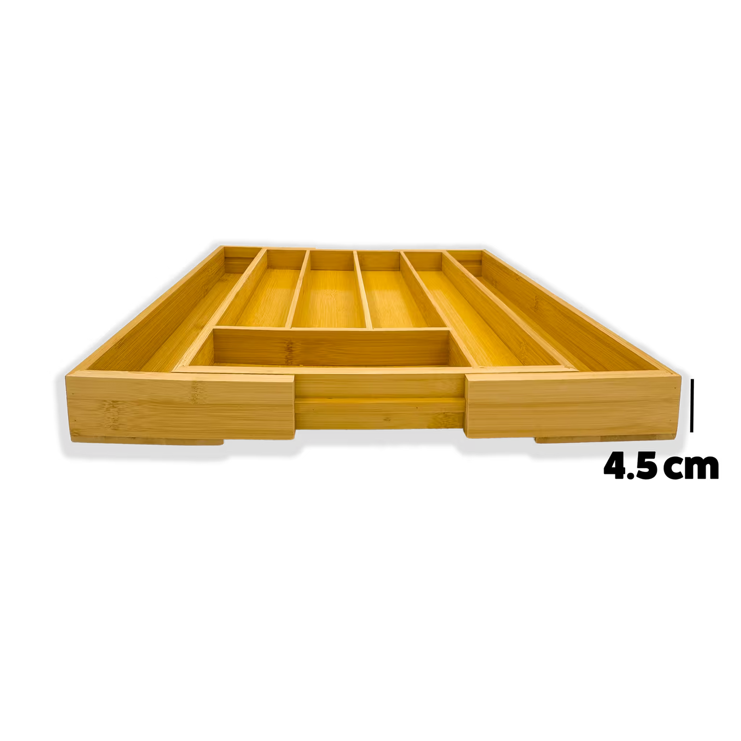 Organizador de Cubiertos Expansible en Bambú | Bandeja Ajustable para Cajón