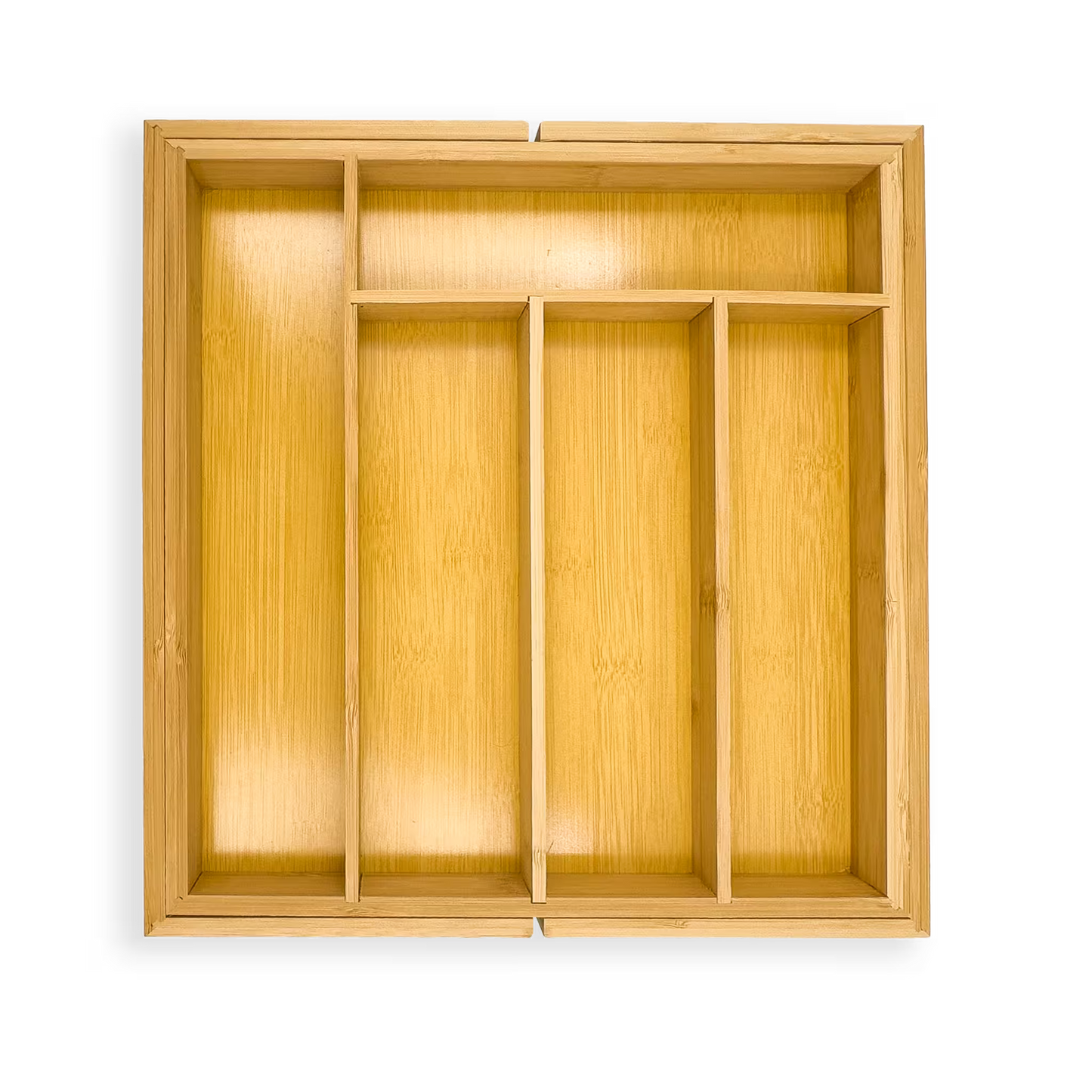 Organizador de Cubiertos Expansible en Bambú | Bandeja Ajustable para Cajón