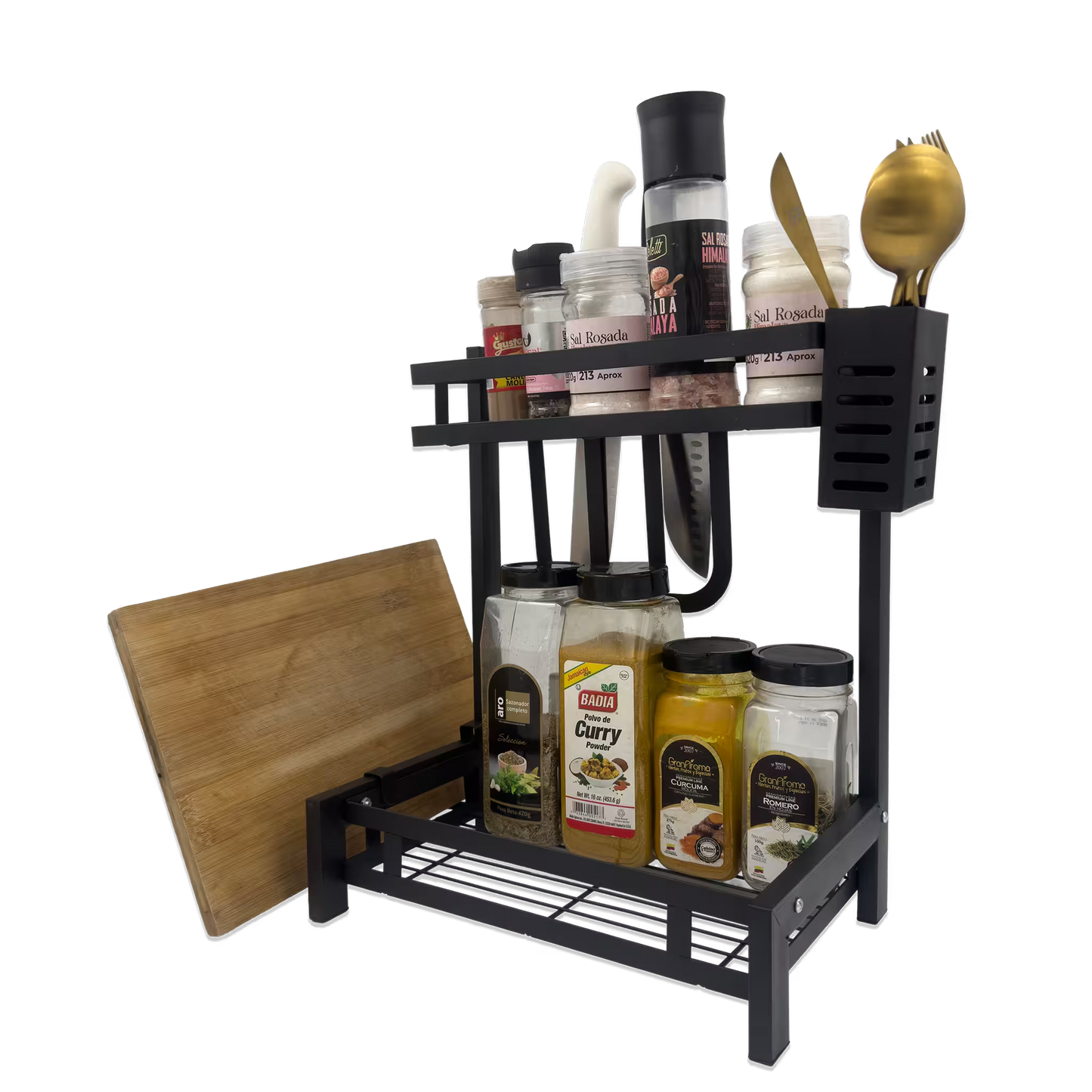 Organizador Multifuncional de Cocina - 2 Niveles