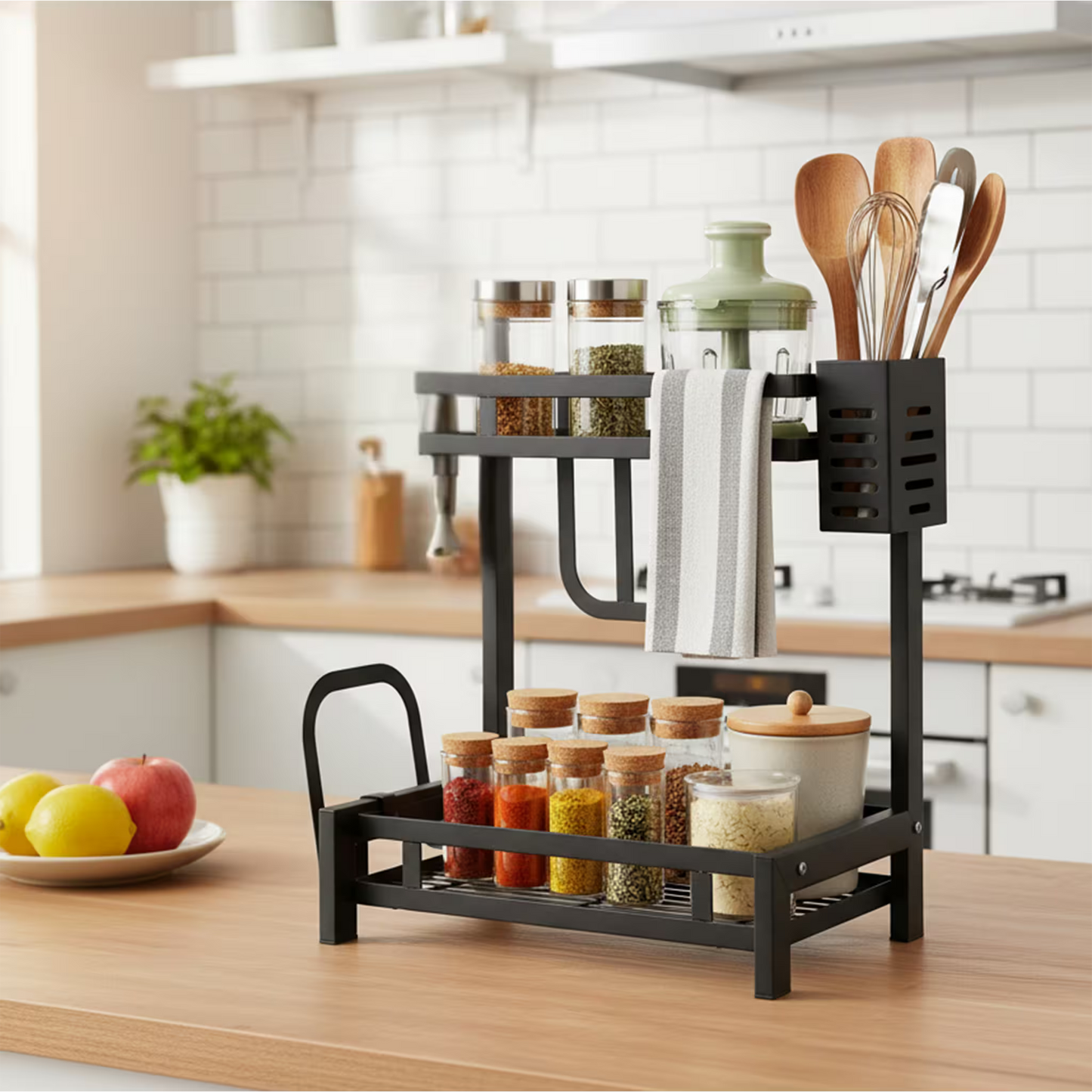 Organizador Multifuncional de Cocina - 2 Niveles