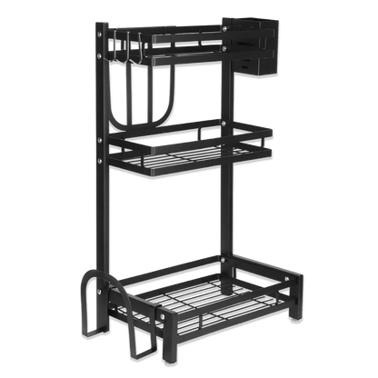 Organizador Multifuncional de Cocina - 3 Niveles con Ganchos