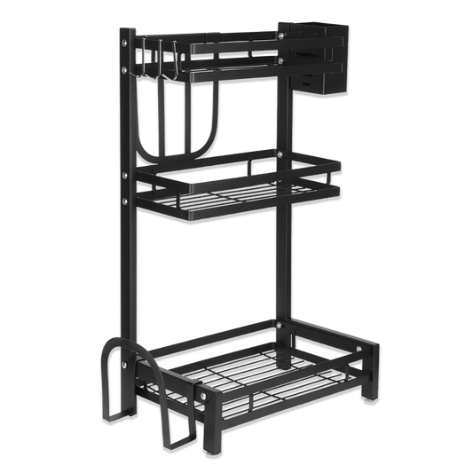 Organizador Multifuncional de Cocina - 3 Niveles con Ganchos