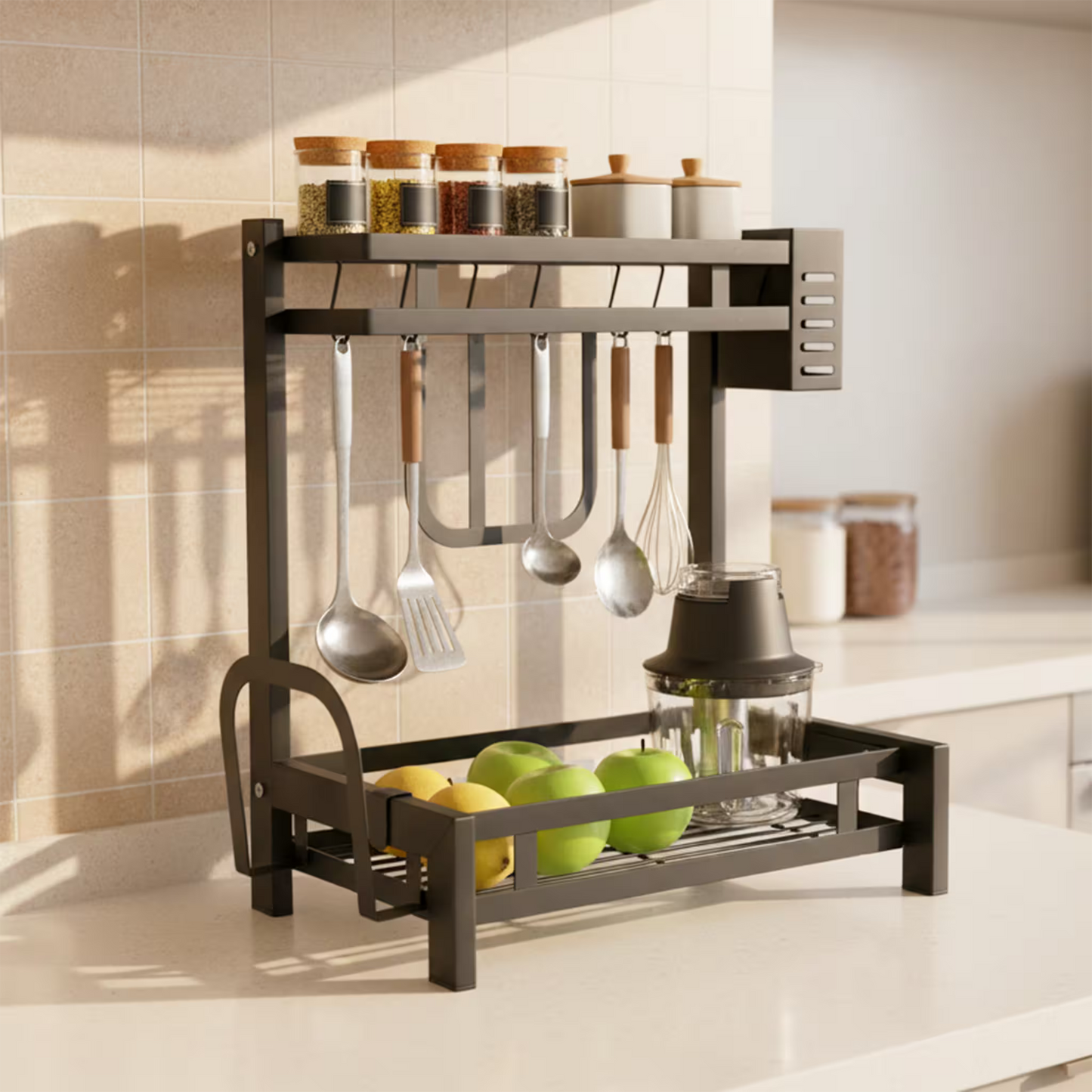 Organizador Multifuncional de Cocina - 2 Niveles