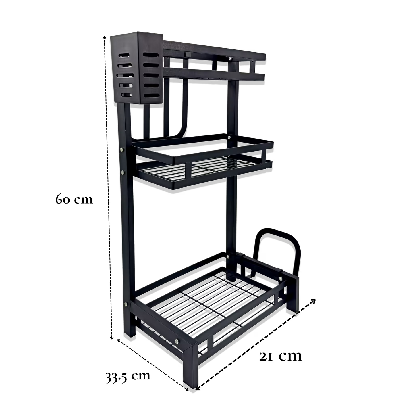 Organizador Multifuncional de Cocina - 3 Niveles con Ganchos