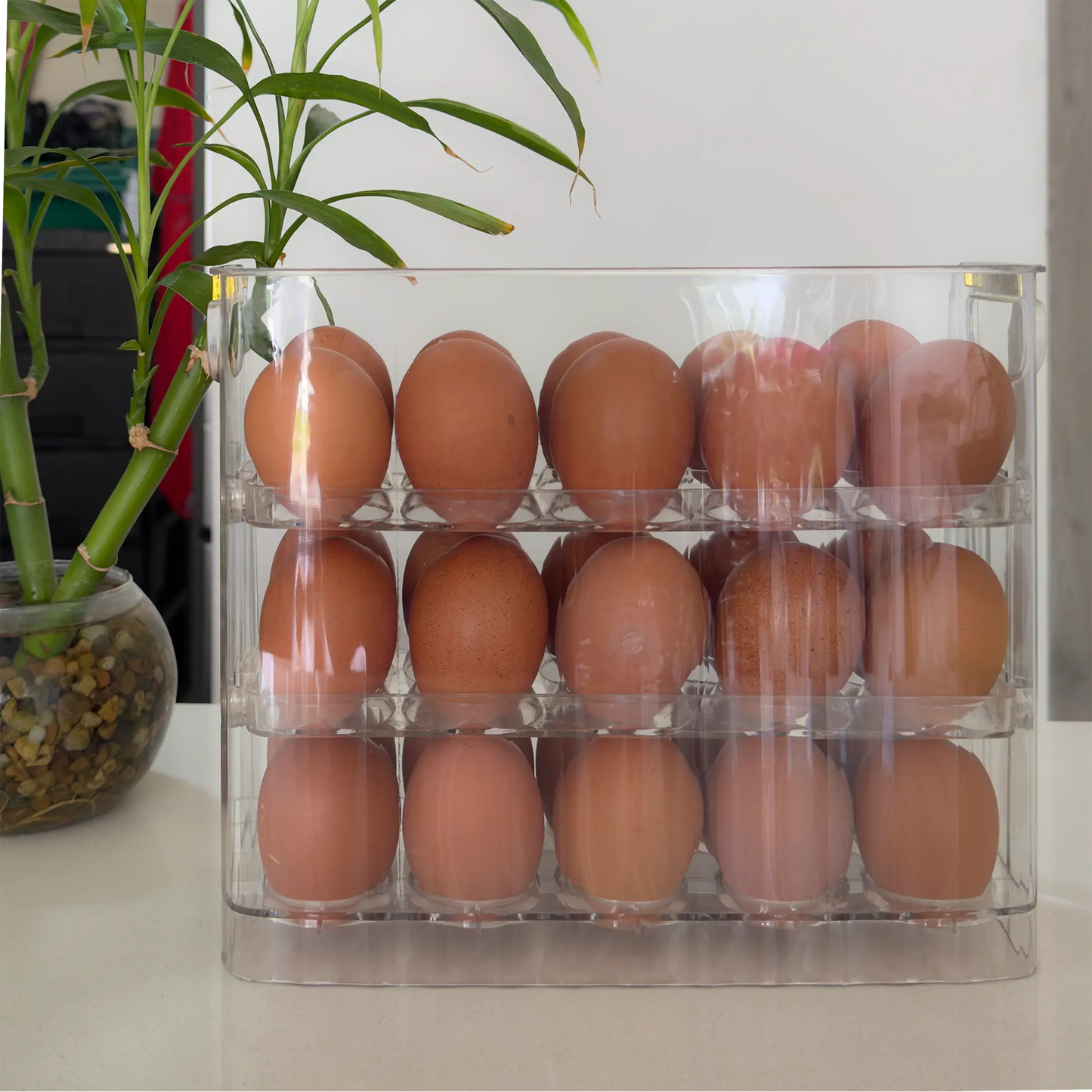 Organizador de Huevos de 3 Niveles (30 Puestos)