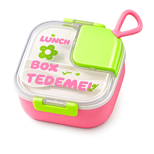 Lonchera con Cierre Hermético de 2 Compartimentos - 700 ml + Accesorios