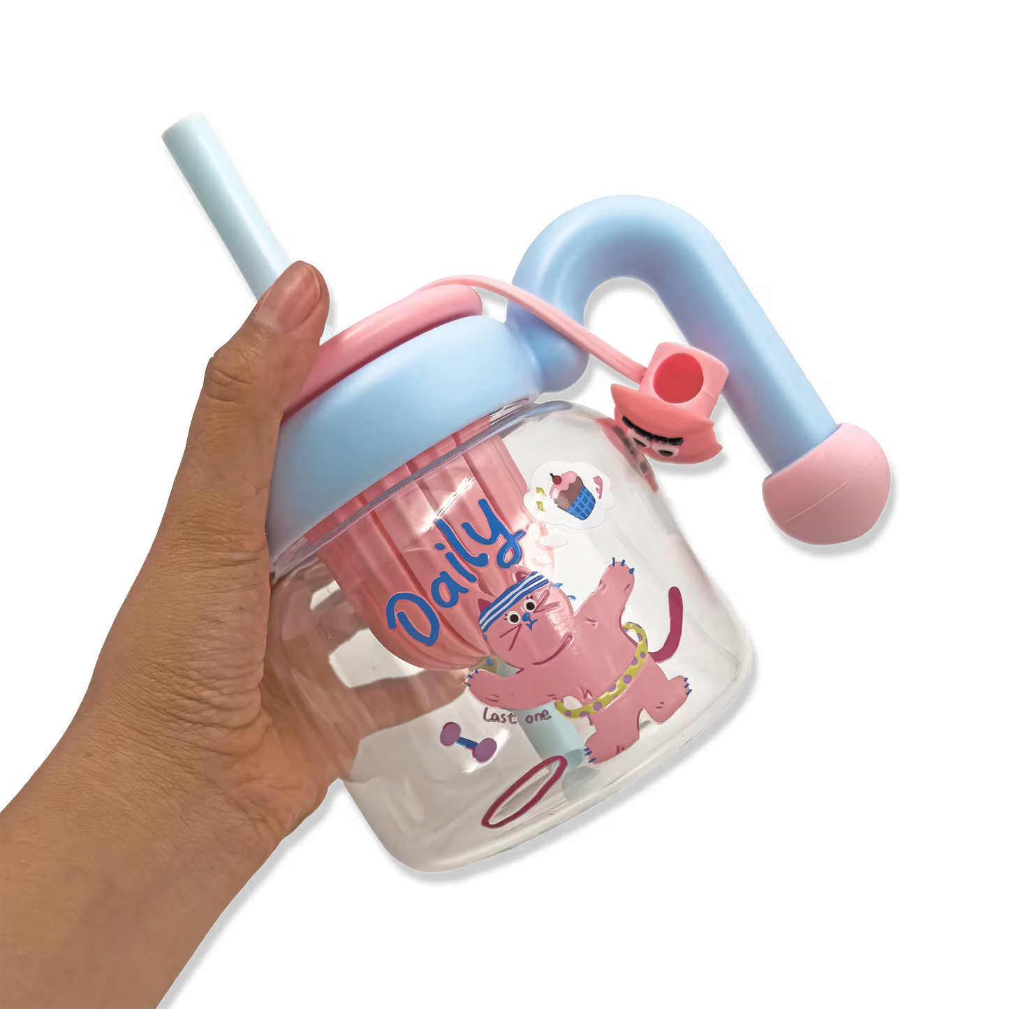 Botella de Vidrio 750ml con Pitillo e Infusor - Asa Portátil y Pata a Prueba de Fugas