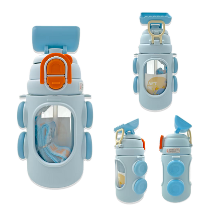 Botella de Agua con Diseño Cute de Carrito – 650 ml