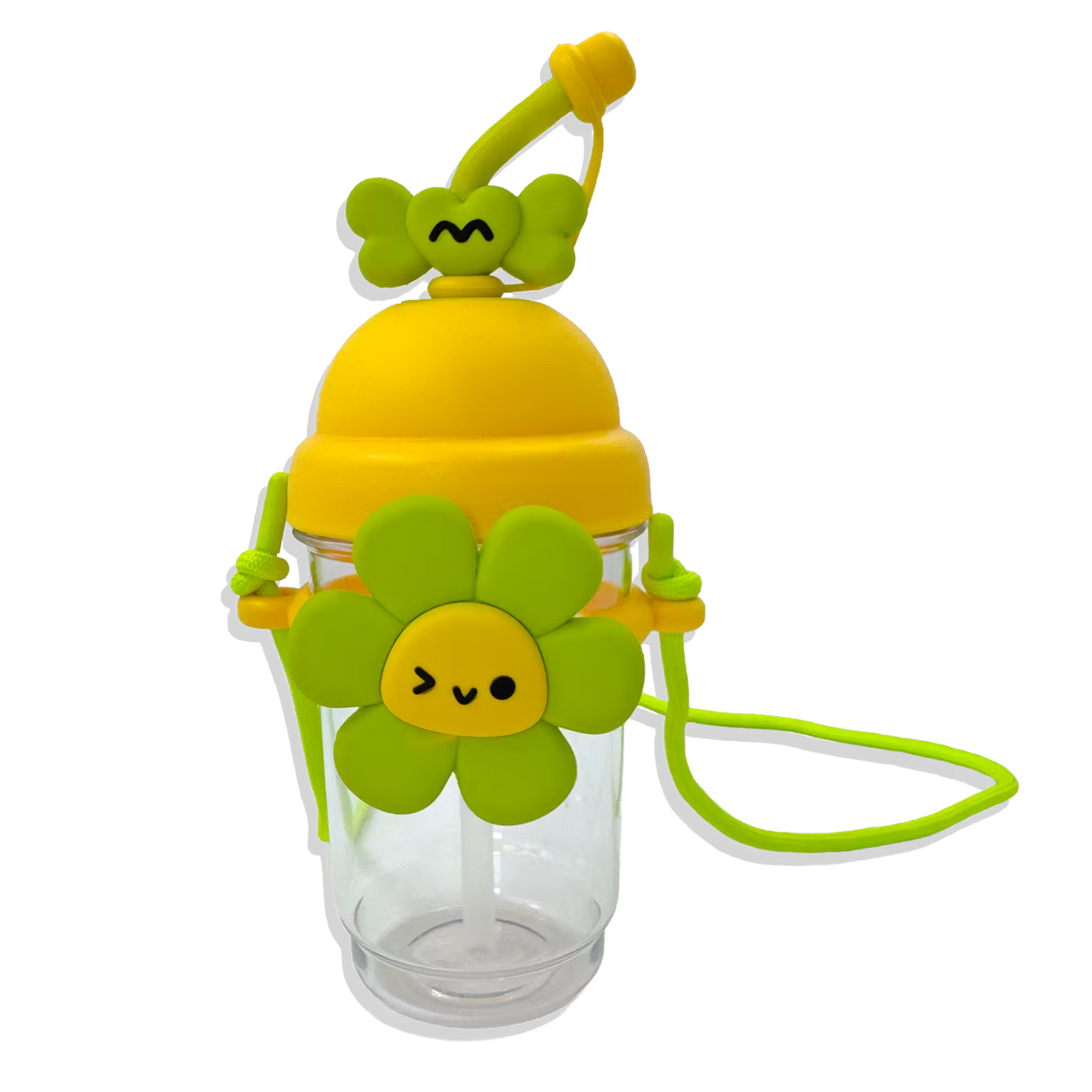 Termo con Diseño de Flor 750ml - Pitillo de Silicona Grado Alimenticio