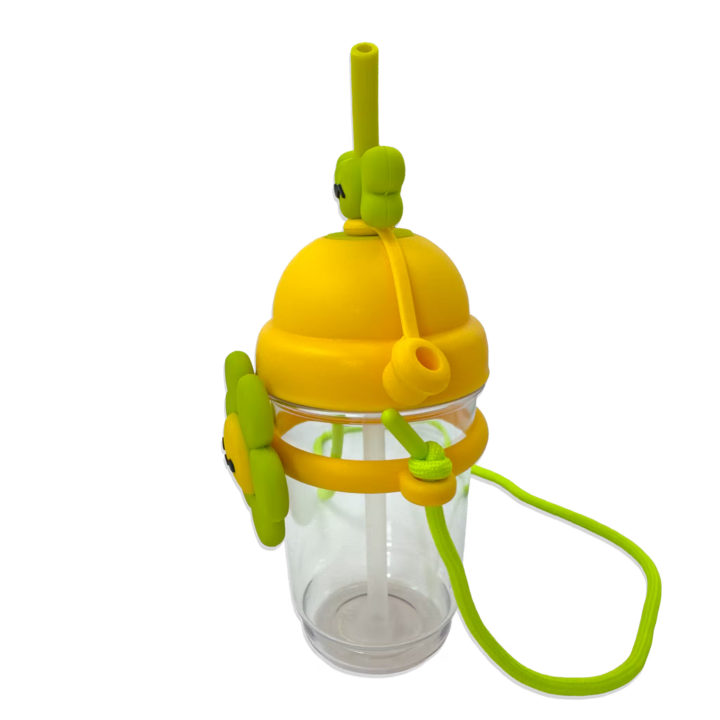 Termo con Diseño de Flor 750ml - Pitillo de Silicona Grado Alimenticio