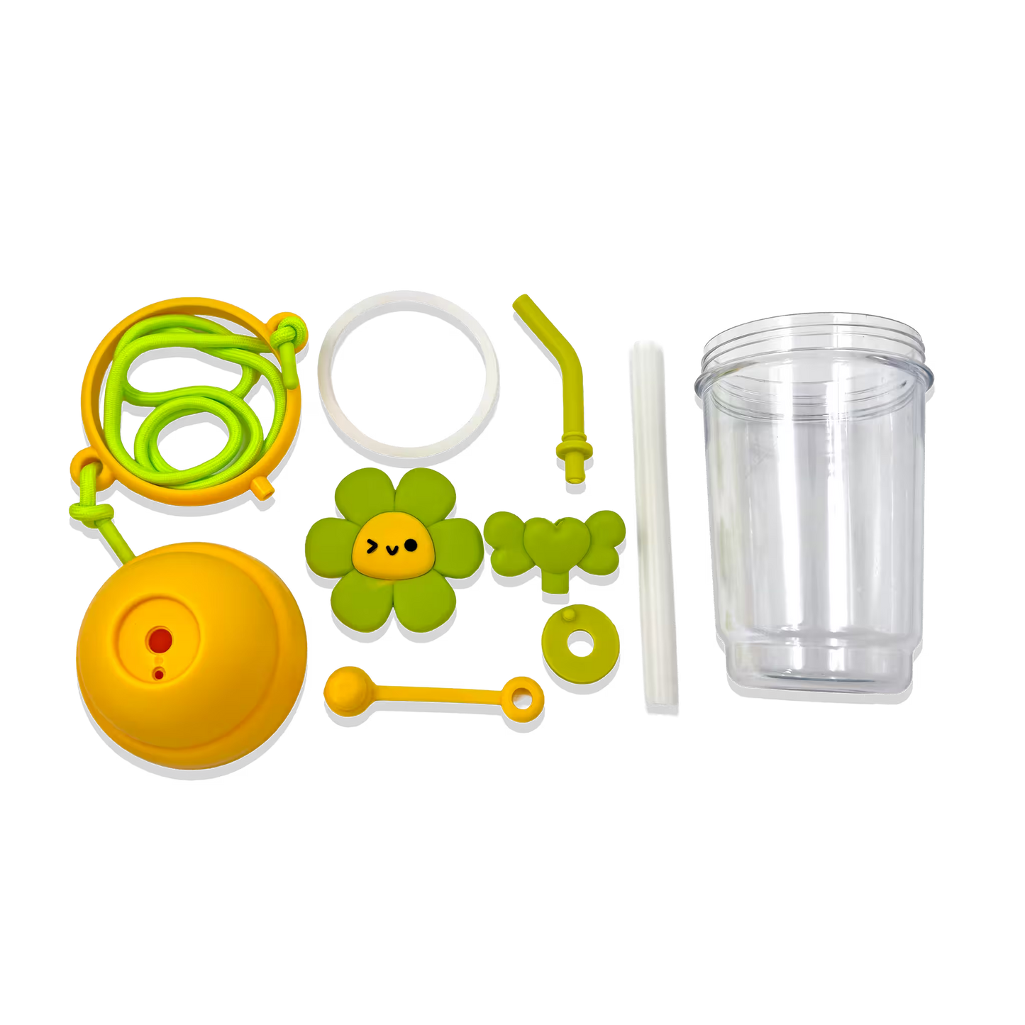 Termo con Diseño de Flor 750ml - Pitillo de Silicona Grado Alimenticio