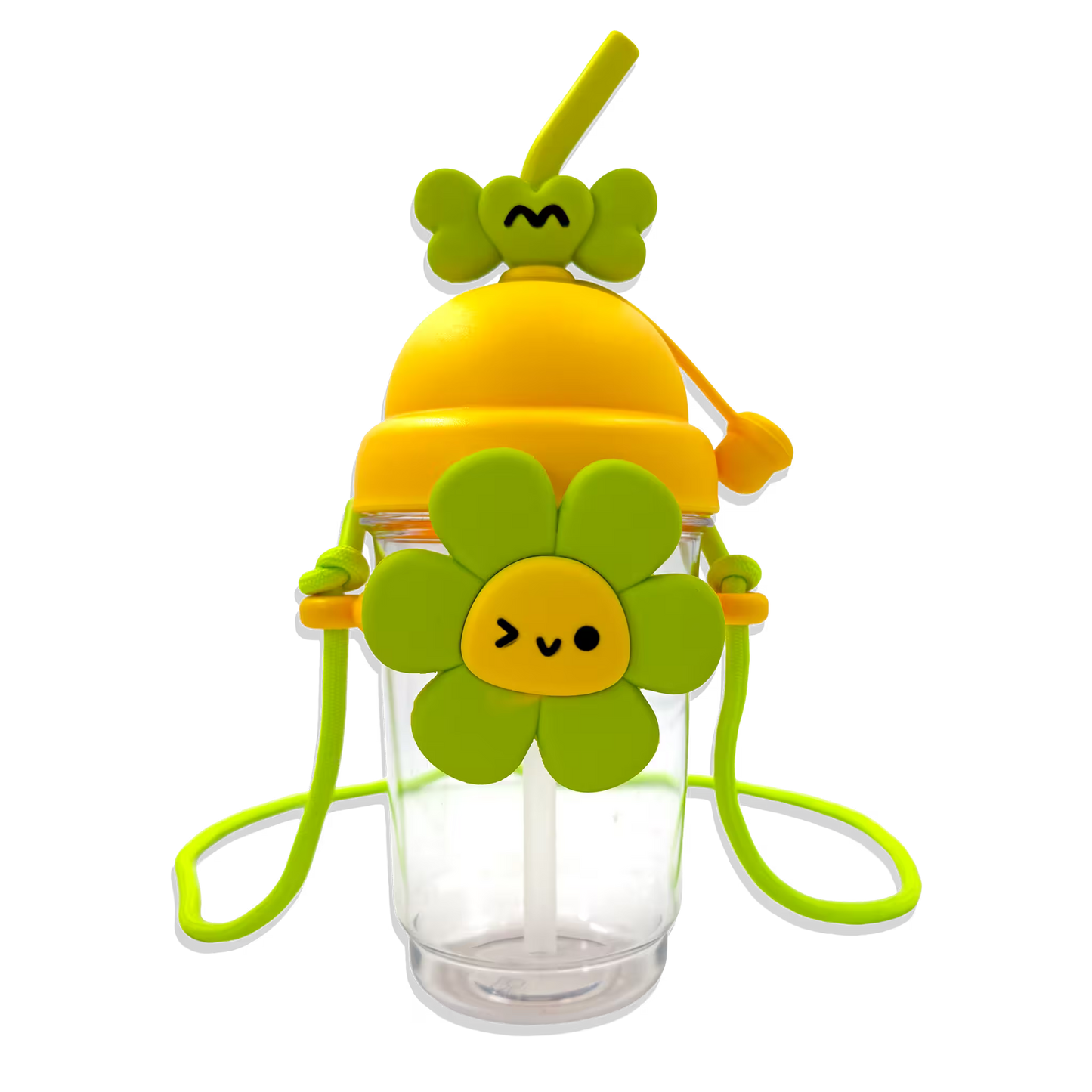 Termo con Diseño de Flor 750ml - Pitillo de Silicona Grado Alimenticio