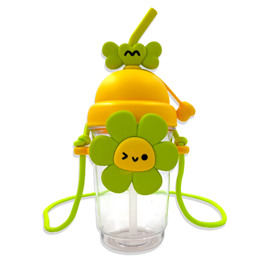 Termo con Diseño de Flor 750ml - Pitillo de Silicona Grado Alimenticio