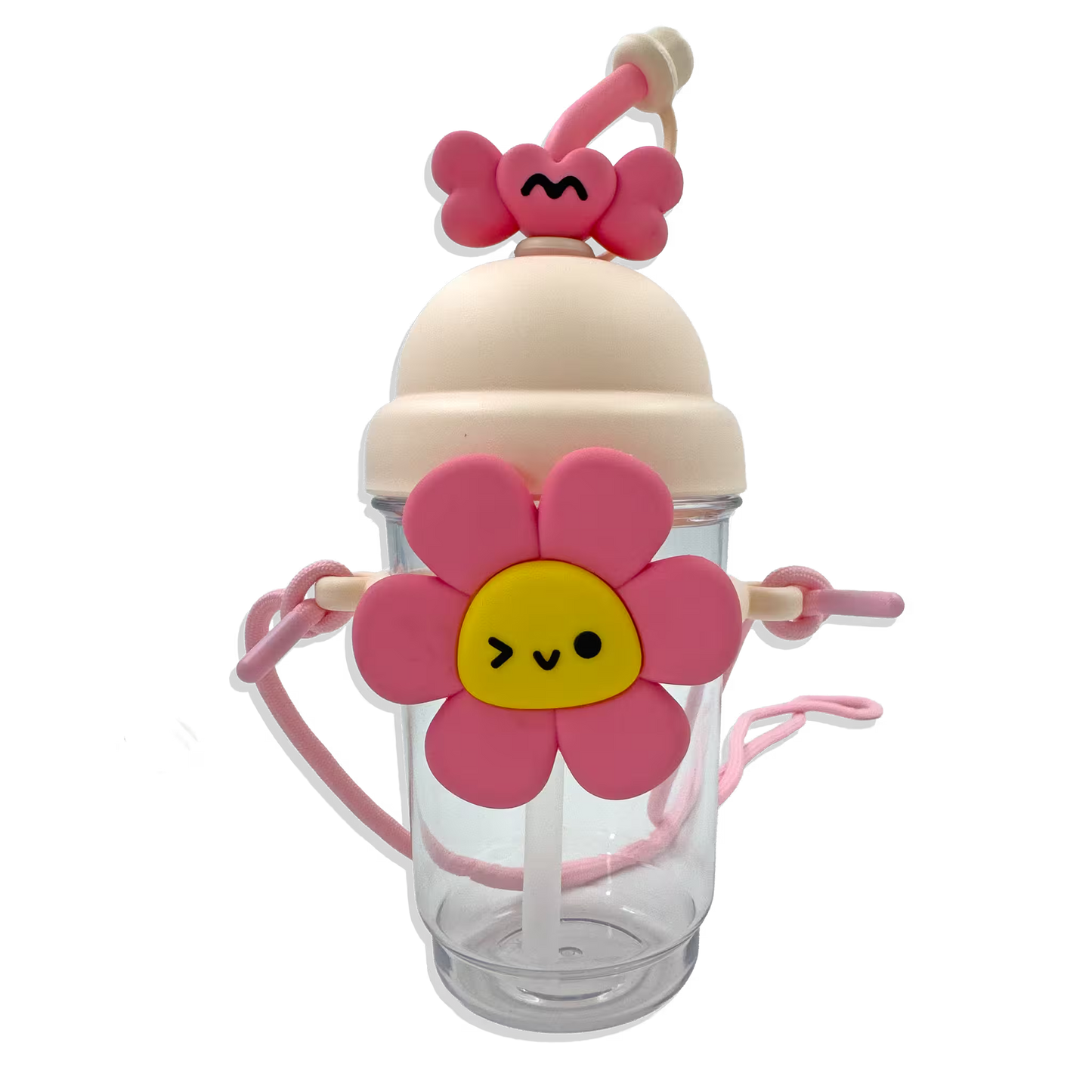 Termo con Diseño de Flor 750ml - Pitillo de Silicona Grado Alimenticio