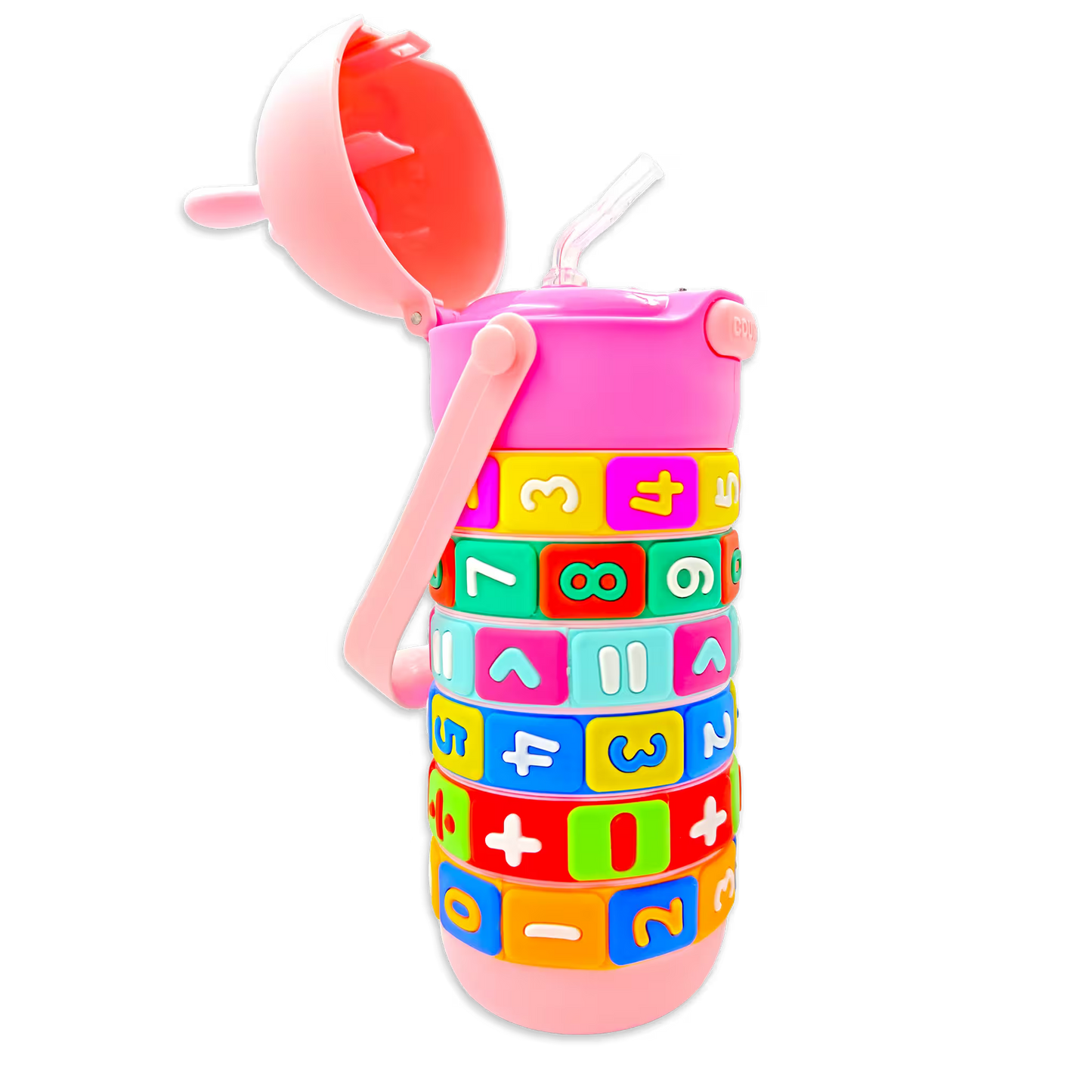 Termo Didáctico Matemático de 520 ML – Botella Infantil Interactiva con Operaciones Giratorias