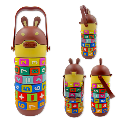 Termo Didáctico Matemático de 520 ML – Botella Infantil Interactiva con Operaciones Giratorias