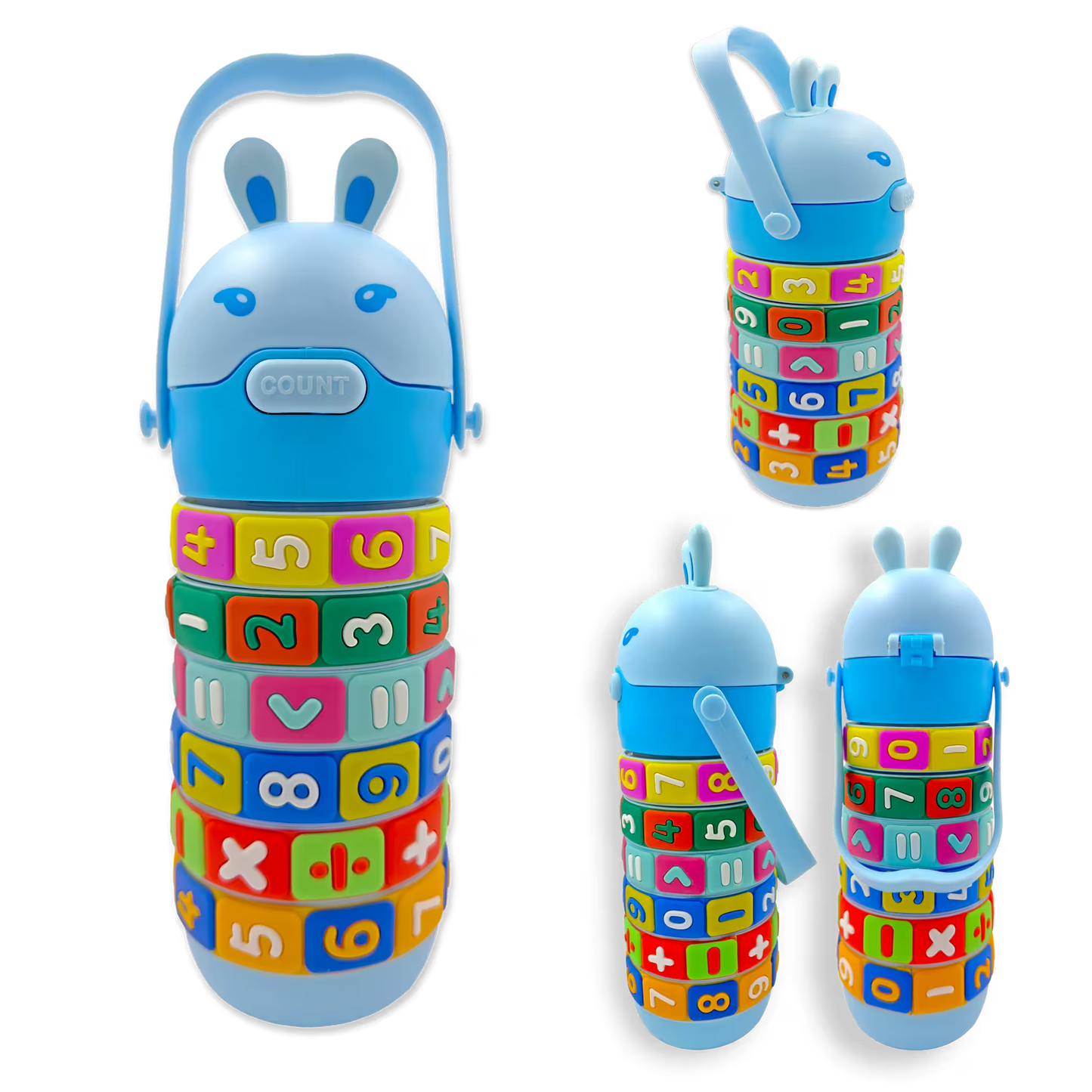 Termo Didáctico Matemático de 520 ML – Botella Infantil Interactiva con Operaciones Giratorias