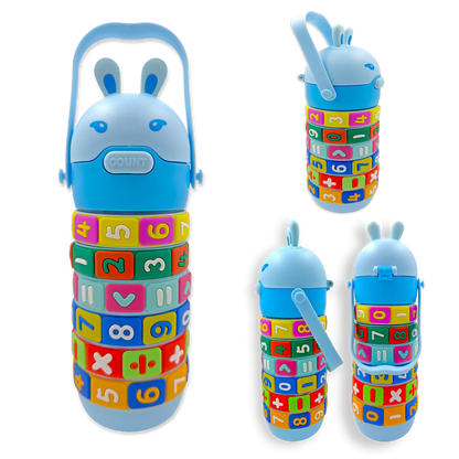 Termo Didáctico Matemático de 520 ML – Botella Infantil Interactiva con Operaciones Giratorias