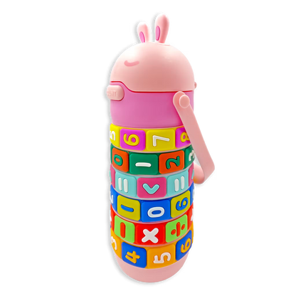 Termo Didáctico Matemático de 520 ML – Botella Infantil Interactiva con Operaciones Giratorias