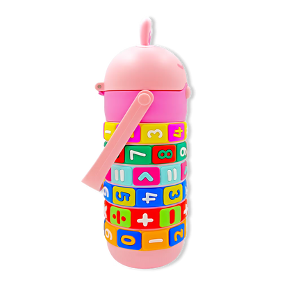 Termo Didáctico Matemático de 520 ML – Botella Infantil Interactiva con Operaciones Giratorias