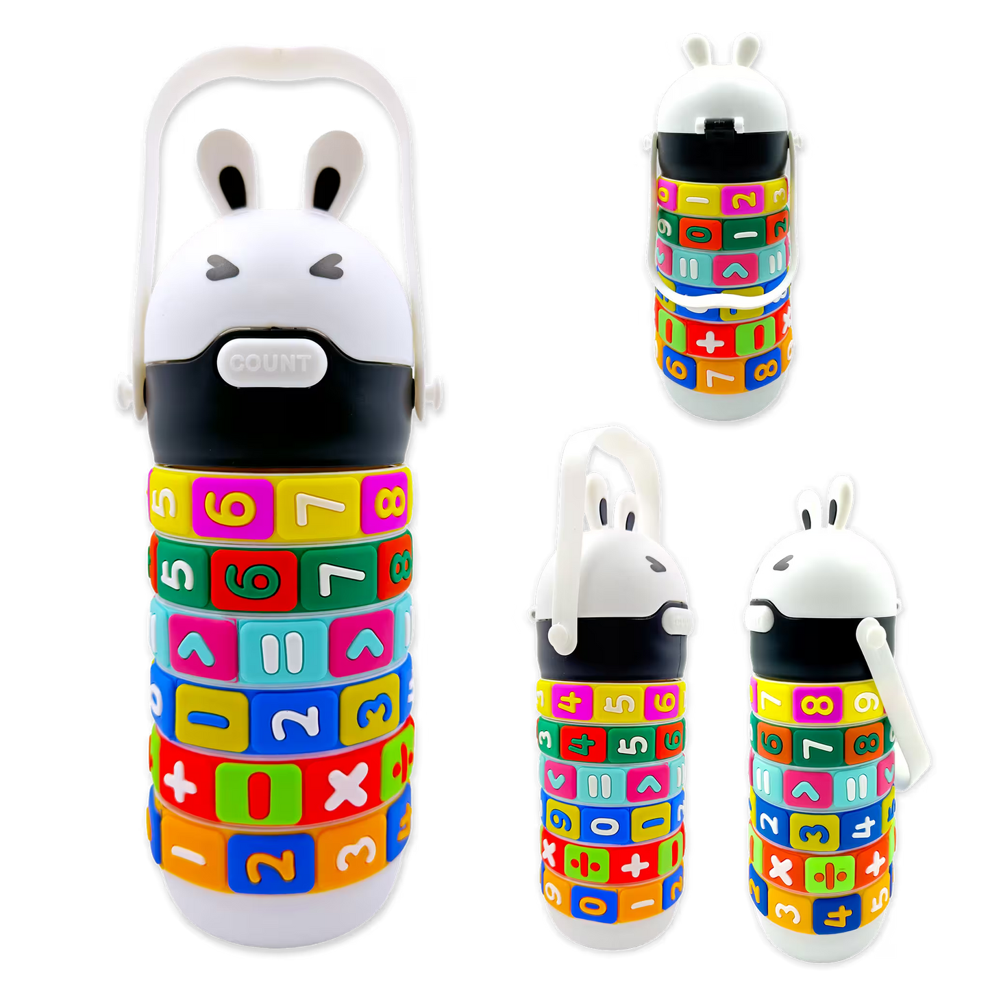Termo Didáctico Matemático de 520 ML – Botella Infantil Interactiva con Operaciones Giratorias