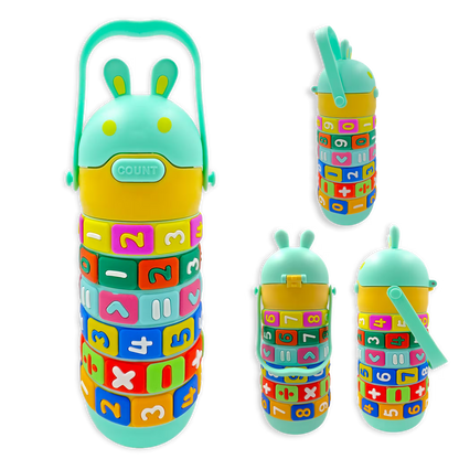 Termo Didáctico Matemático de 520 ML – Botella Infantil Interactiva con Operaciones Giratorias