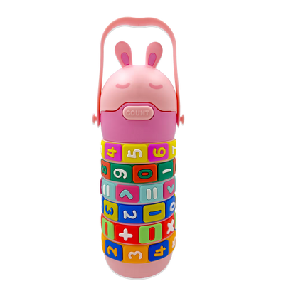 Termo Didáctico Matemático de 520 ML – Botella Infantil Interactiva con Operaciones Giratorias