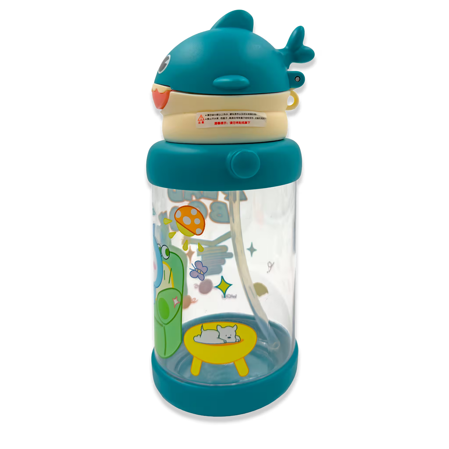 TERMO INFANTIL CON DISEÑO DE TIBURON - LIBRE DE BPA