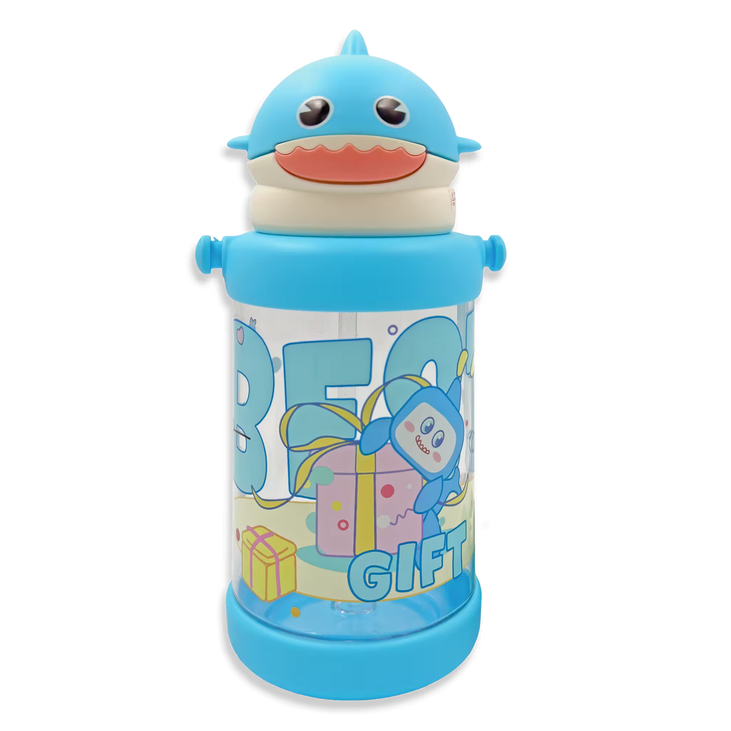 TERMO INFANTIL CON DISEÑO DE TIBURON - LIBRE DE BPA