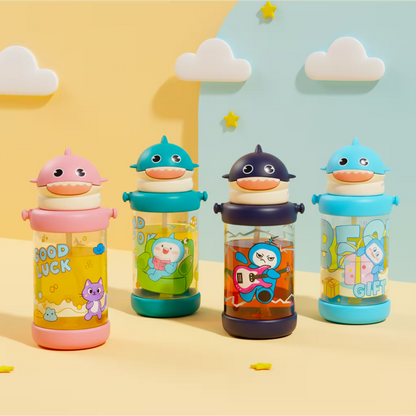 TERMO INFANTIL CON DISEÑO DE TIBURON - LIBRE DE BPA