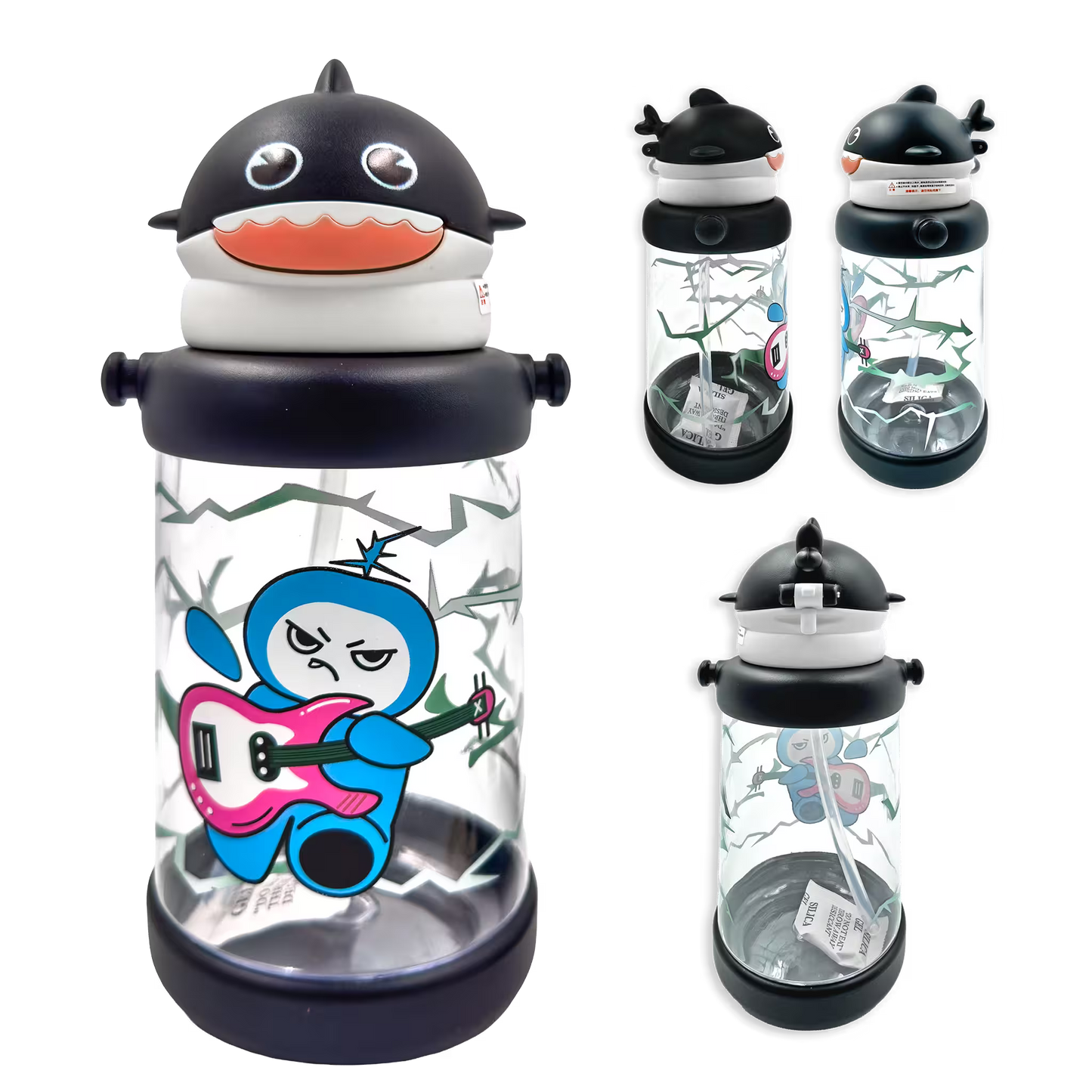 TERMO INFANTIL CON DISEÑO DE TIBURON - LIBRE DE BPA