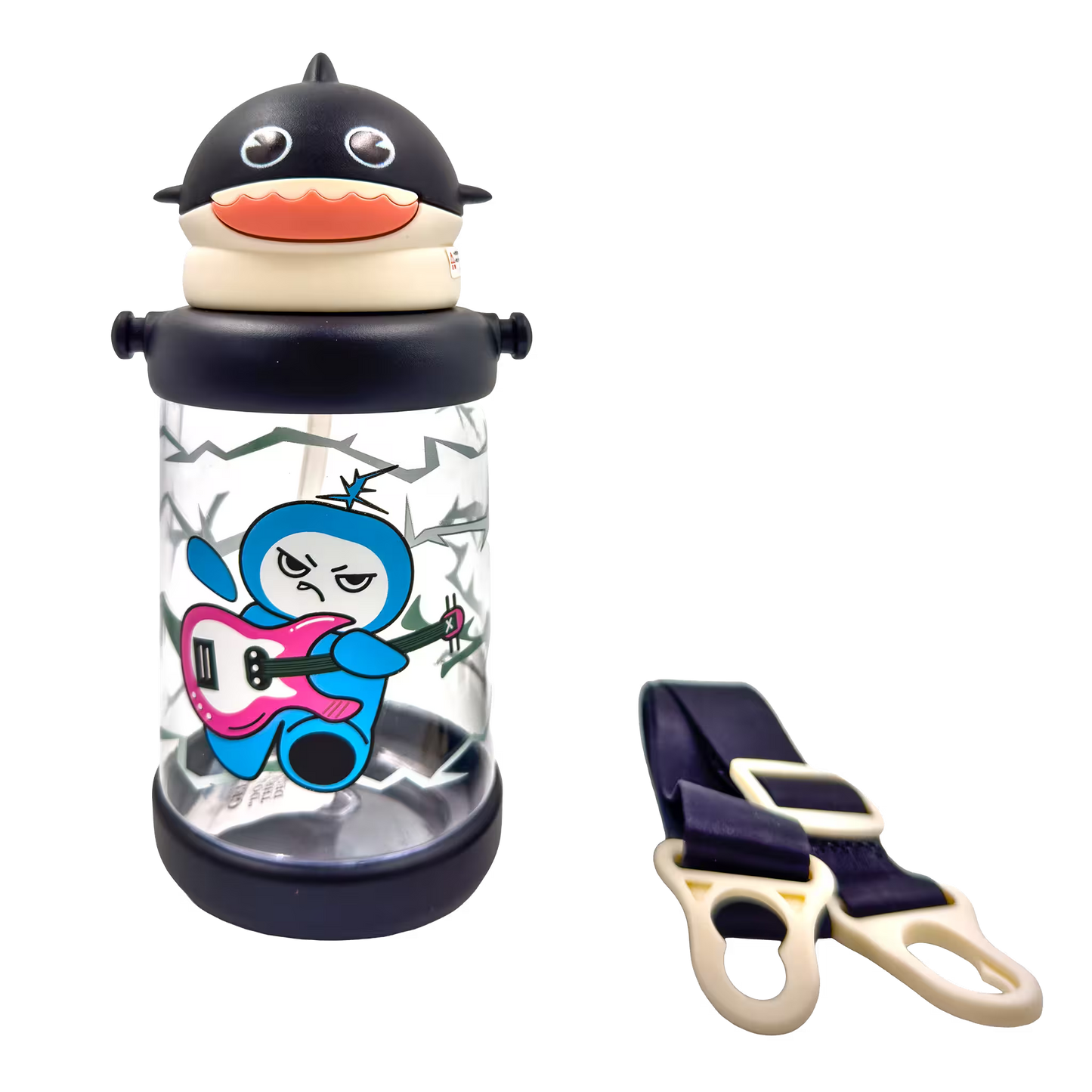 TERMO INFANTIL CON DISEÑO DE TIBURON - LIBRE DE BPA