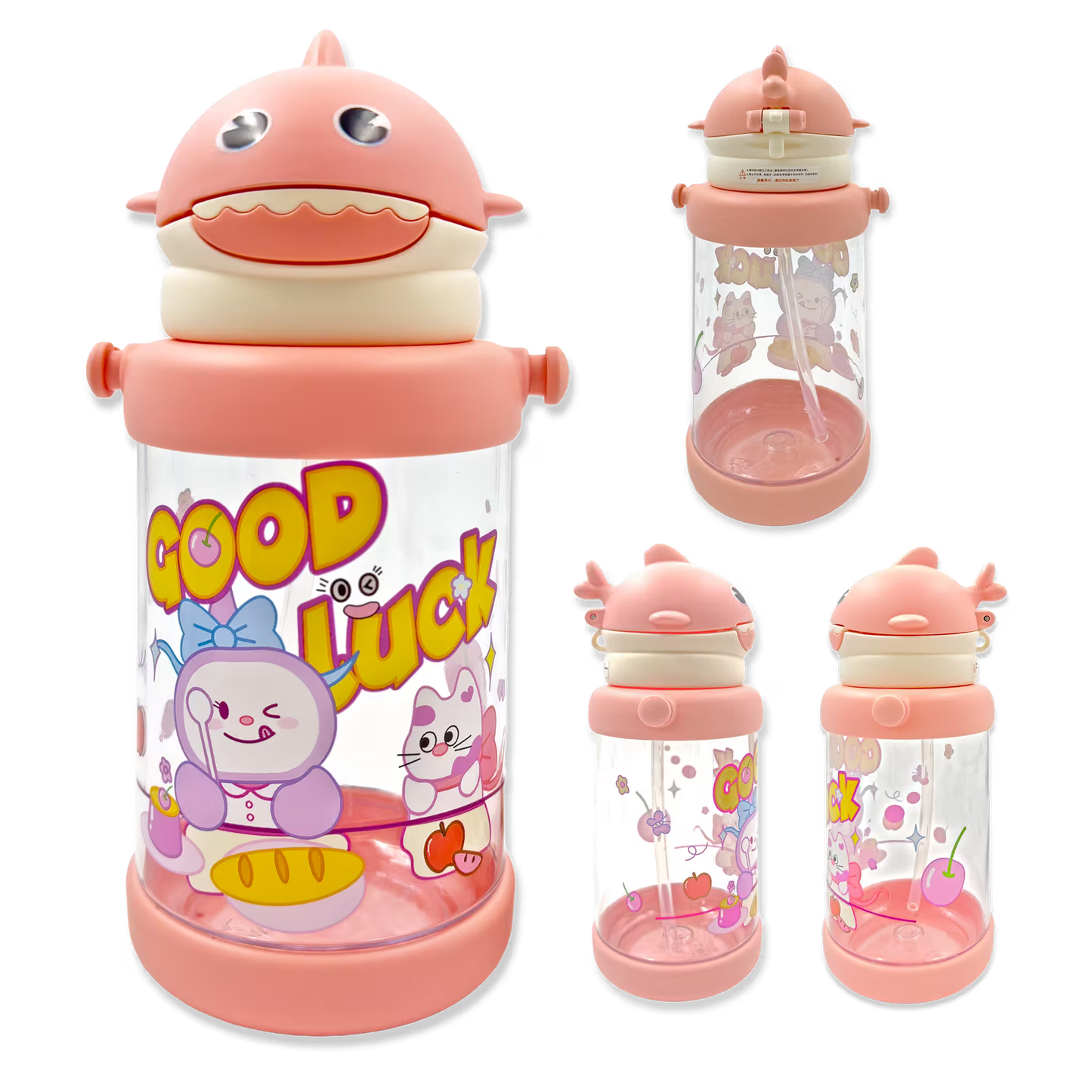 TERMO INFANTIL CON DISEÑO DE TIBURON - LIBRE DE BPA