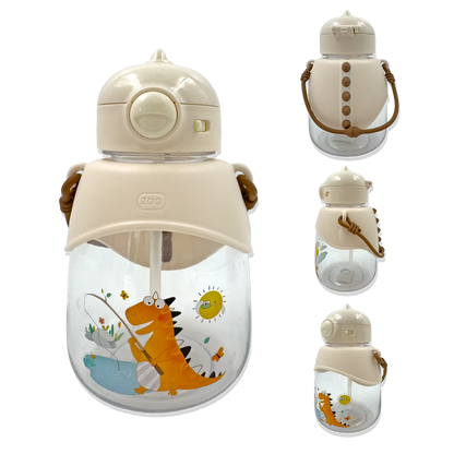 Termo Dinosaurio 1.000 ml con Seguro de Tapa - Diseño Infantil Antiderrames